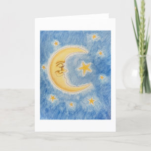 Moon and Stars greeting card
