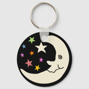 MOON AND STARS KEY RING