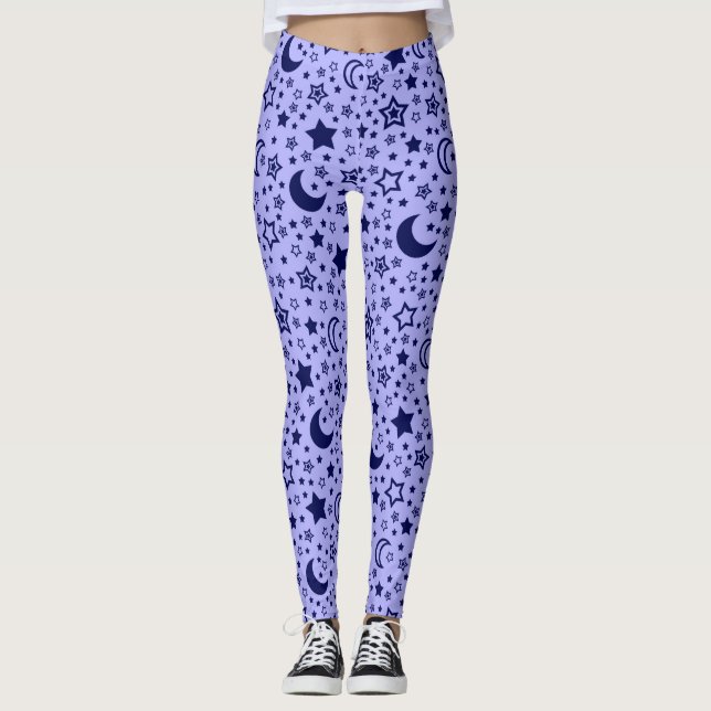 Moon and Stars Leggings for Women (Front)
