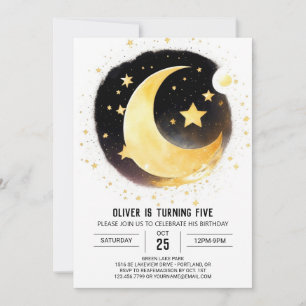 Moon and Stars Magic Birthday Invitation