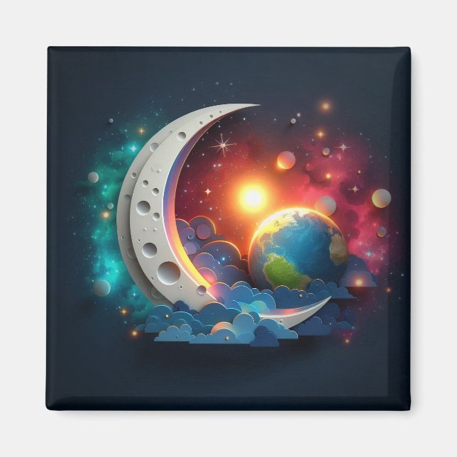 Moon and Stars Magnet (Front)