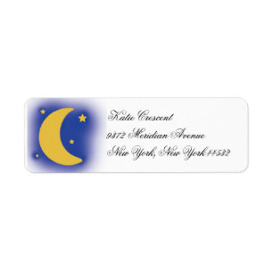 Moon and Stars Return Address Labels