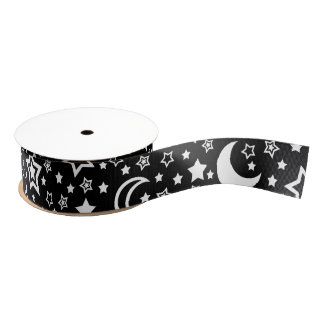 Moon and Stars Ribbon Grosgrain Ribbon