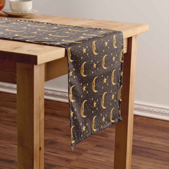Moon and Stars Short Table Runner (In Situ)