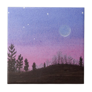 Moon and Stars Tile