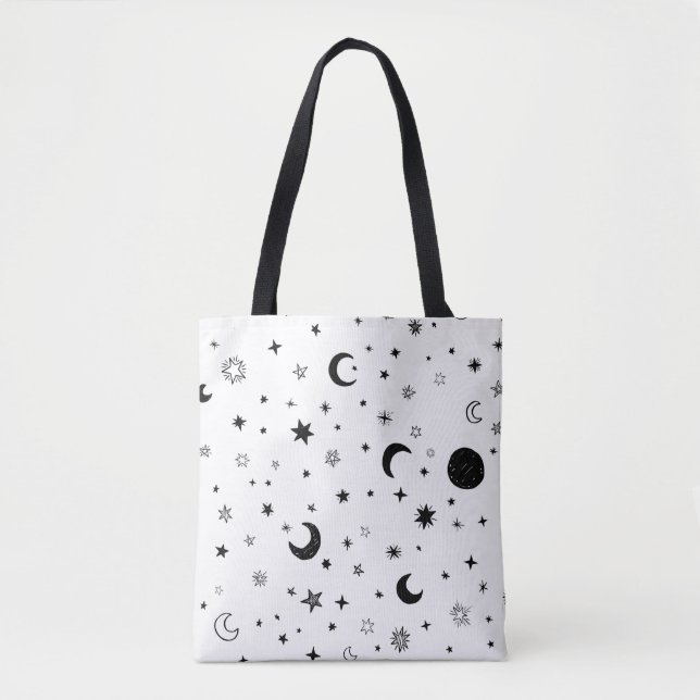 Moon and stars  tote bag (Front)