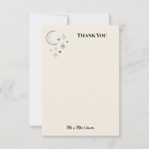 Moon And Stars Wedding Thank You Card