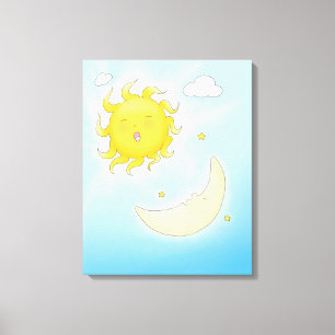 Moon and Sun Canvas Print