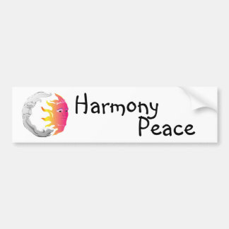 Moon And Sun, Harmony, Peace Bumper Sticker