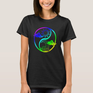Moon And Sun Om Tree Of Life Buddhist Mandala Yin  T-Shirt