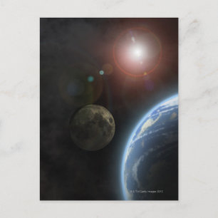 Moon and Sun Postcard