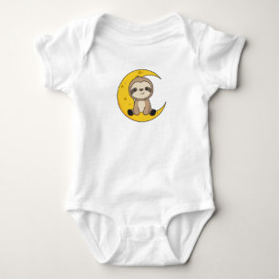 Moon Animal Sloth Cute Animals For Kids Baby Bodysuit