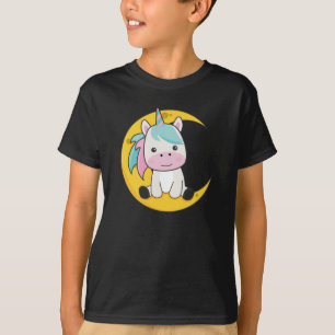 Moon Animal Unicorn Moon Unicorns Good Night T-Shirt