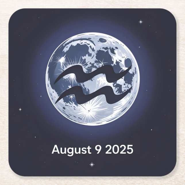  Moon Aquarius Coaster Set (Front)
