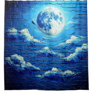 Moon Art Shower Curtain