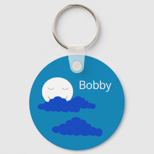 Moon at Early Dusk Key Ring