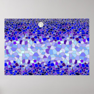 Moon at night poster