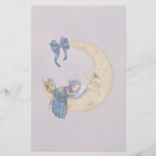 Moon Baby Elf Stationery