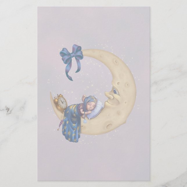 Moon Baby Elf Stationery (Front)