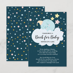 Moon Baby Shower Book for Baby Card