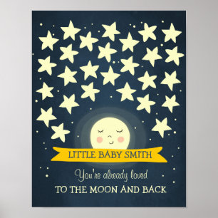 Moon Baby shower guestbook Stars To the moon