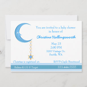 Moon Baby Shower Invitation