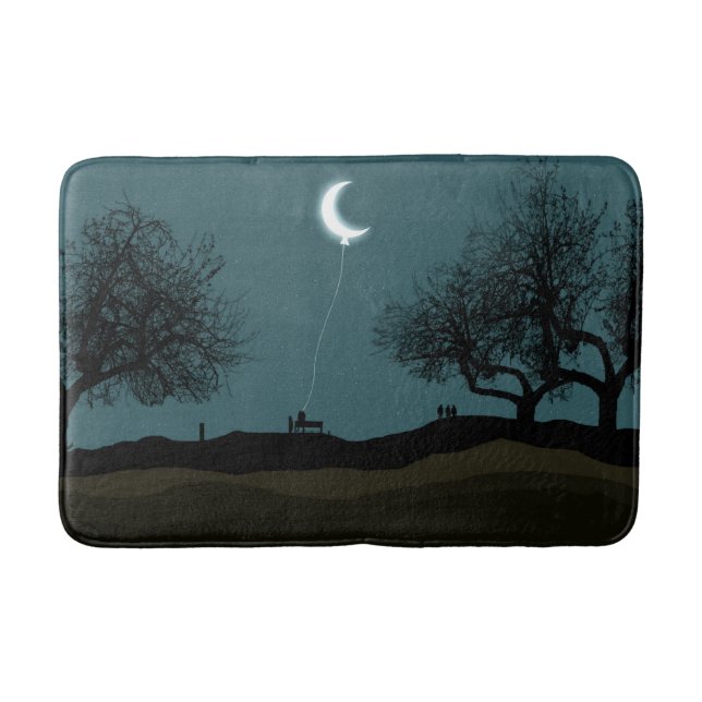 Moon Balloon Bath Mat (Front)