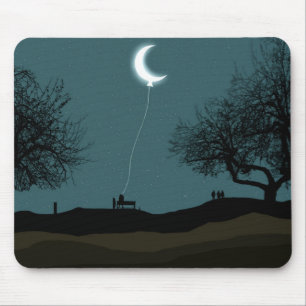 Moon Balloon Mouse Mat