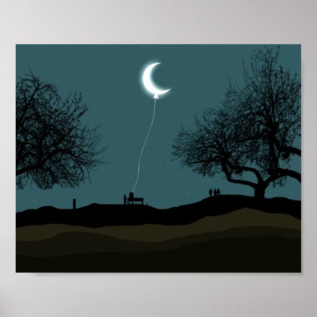 Moon Balloon Poster (Front)