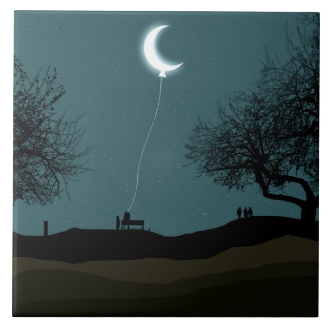Moon Balloon Tile (Front)