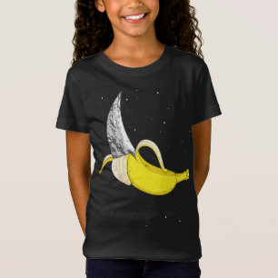 Moon Banana Funny Space Food Weird Fruit Surreal P T-Shirt