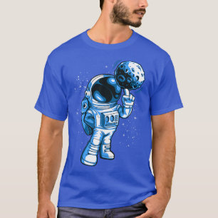 Moon Basketball Funny Planet Astronaut Space T-Shirt