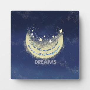Moon beam Edgar Allan Poe dreamer poetic quote Plaque