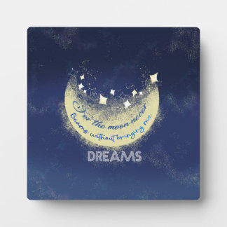 Moon beam Edgar Allan Poe dreamer poetic quote Plaque