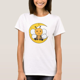 Moon Bee Good Night Fall Asleep Stars T-Shirt