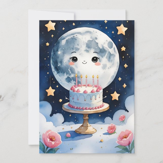 Moon Birthday Card (Front)