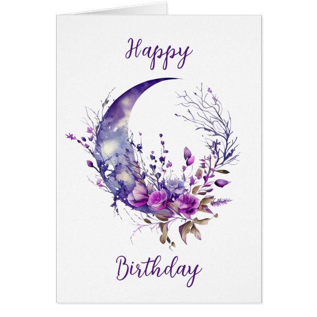 Moon Birthday Card (Front)