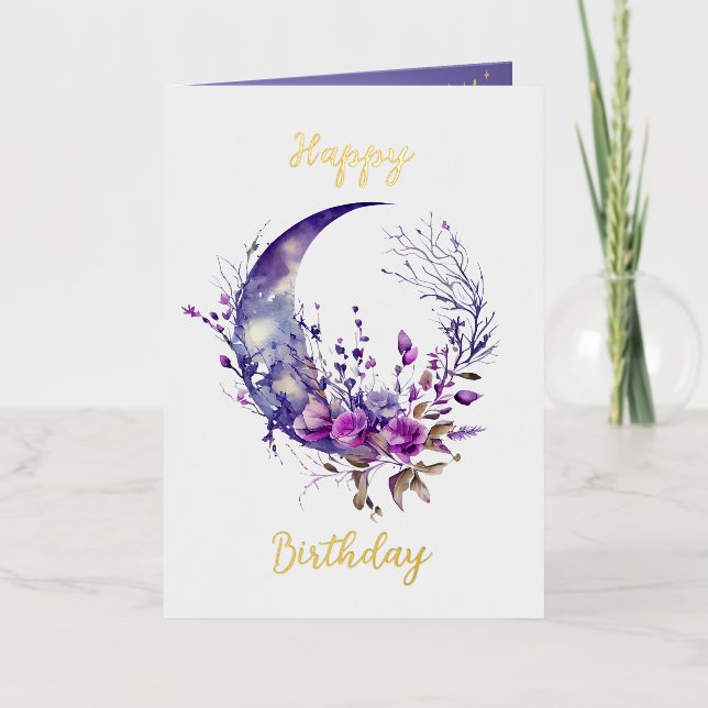Moon Birthday Card (Front)