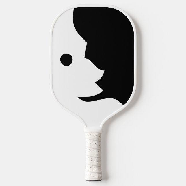 Moon Black White Crescent 4Al Pickleball Paddle (Front)