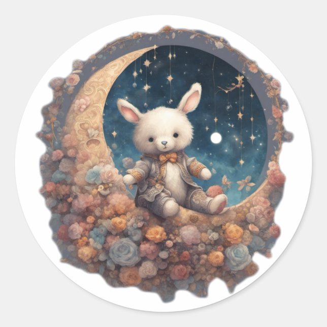 Moon Bunny Sticker (Front)