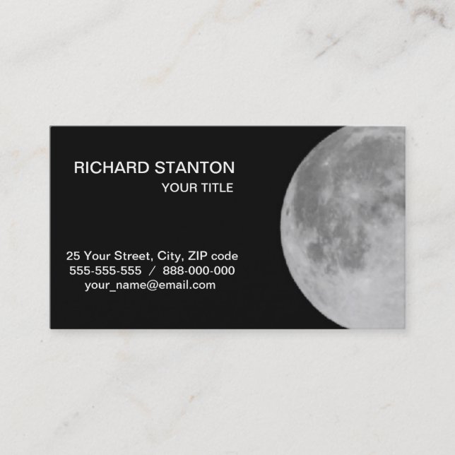Moon Business Card (Front)