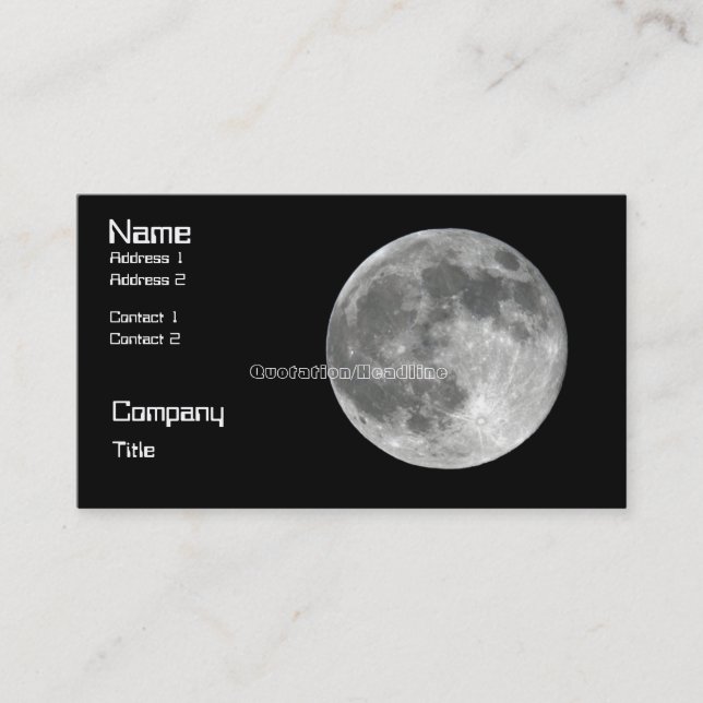 Moon Business Card (Front)