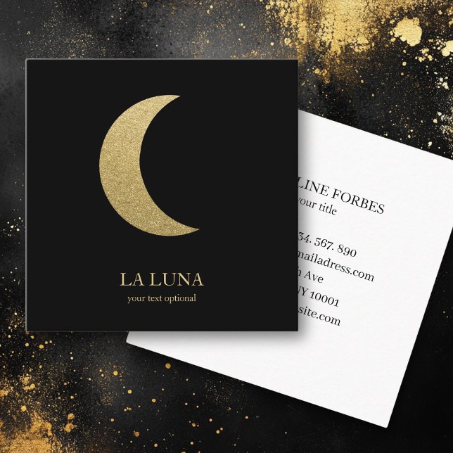 moon business card (Gold Moon Business Card.)