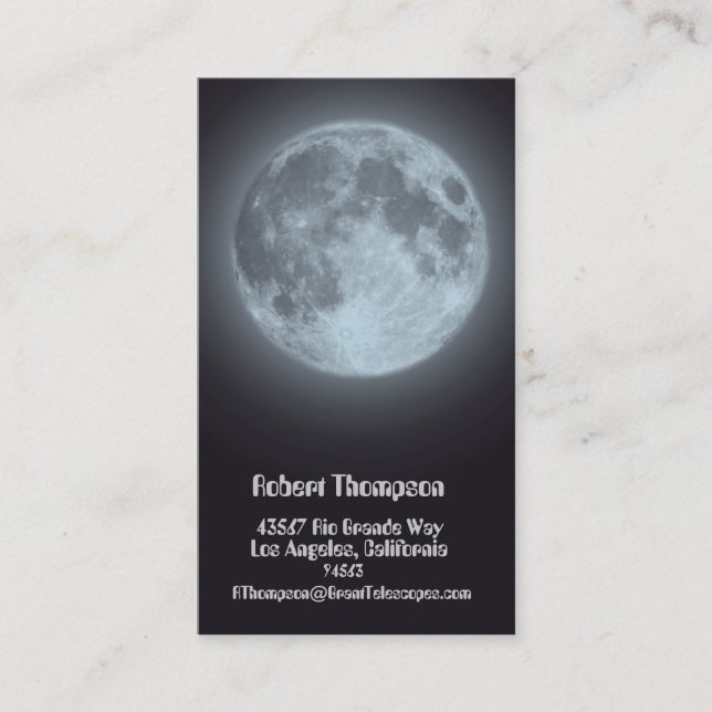 Moon Business or Personal Card (Front)