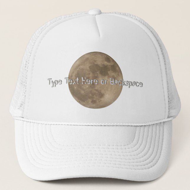 Moon Cap Personalised Full Moon Hats Trucker Caps (Front)