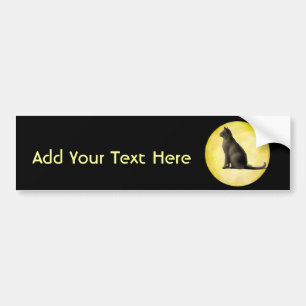 Moon Cat Bumper Sticker