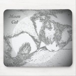 Moon Cat mouse pad