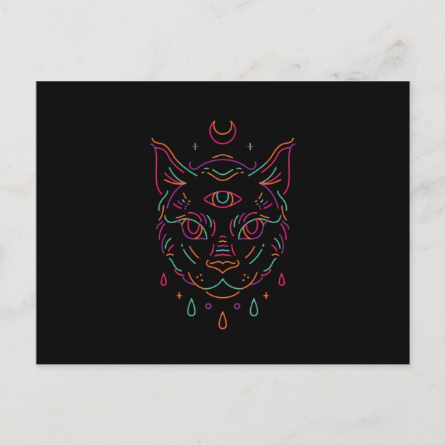 Moon Cat Postcard (Front)