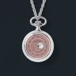 Moon Catcher Dusky Pink Cute Necklace<br><div class="desc">A unique personalised Moon Catcher dusky pink necklace Ewatch. A novelty gift idea for capturing moon energy.</div>