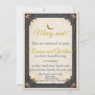 Moon Celtic Knot Handfasting Invite - Forever